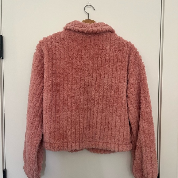 Pink Fuzzy Button-Up Jacket - Picture 2 of 2
